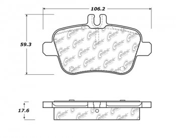 105.16461 Тормозные колодки Posi-Quiet Ceramic INFINITI, MERCEDES-BENZ зад. 