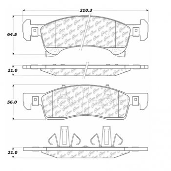 105.09340 Тормозные колодки Posi-Quiet Ceramic FORD, LINCOLN ; FORD/EXPEDITION; LINCOLN/NAVIGATOR