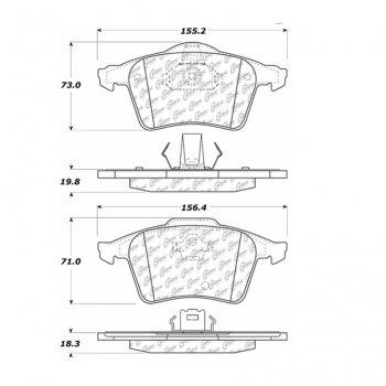 106.10030 Тормозные колодки PosiQuiet Extended Wear VOLVO 