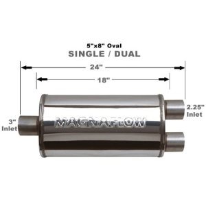 14278 Magnaflow Глушитель прямоточный 18" Body 