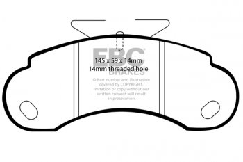 DP832 EBC Brakes Ultimax2 Тормозные колодки перед  MERCEDES-BENZ G, MB100D выпуска 1991-2018 года