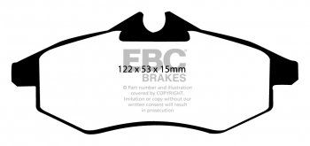 DP21434 EBC Brakes Greenstuff тормозные колодки перед. CITROEN C2, C3 выпуска 2002-2009 года