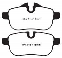 DP42046R EBC Brakes Yellowstuff Тормозные колодки зад BMW Z4