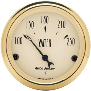 2" датчик температура воды, 100-250`F ELEC, GOLDEN OLDIES AUTO METER #1538 Water Temperature