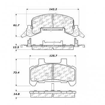 105.02890 Тормозные колодки Posi-Quiet Ceramic BUICK ; BUICK/CENTURY; BUICK/SKYHAWK