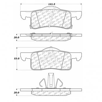 105.09350 Тормозные колодки Posi-Quiet Ceramic FORD, LINCOLN ; FORD/EXPEDITION; LINCOLN/NAVIGATOR