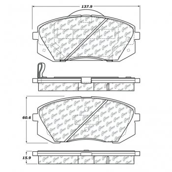 106.12950 Тормозные колодки PosiQuiet Extended Wear KIA ; KIA/RONDO