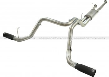 49-46014-B Afe Power Выхлопная система Cat-Back Toyota Tundra 10-14 5.7L (насадки черные-двойныеs) 