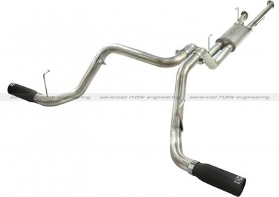 49-46014-B Afe Power Выхлопная система Cat-Back Toyota Tundra 10-14 5.7L (насадки черные-двойныеs) 