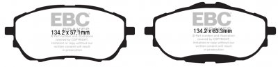DPX2176 EBC Brakes Ultimax2 Тормозные колодки TOYOTA Auris, Corolla выпуска 2012-2019 года