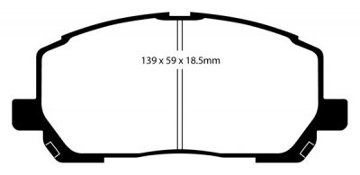 DP71634 EBC Brakes Greenstuff Тормозные колодки TOYOTA Highlander TOYOTA Highlander 2000 thru 2003, TOYOTA Highlander 2004 and up, TOYOTA Highlander 2000 thru 2003, TOYOTA Highlander 2004 and up, TOYOTA Highlander 2000 thru 2003