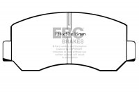 DP451 EBC Brakes Ultimax2 Тормозные колодки перед  MAZDA E1600