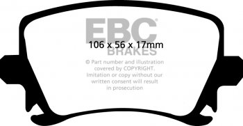 DPC1518 EBC Heavy Duty Carbon колодки зад. 