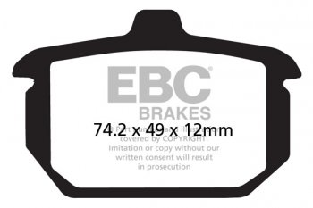 FA078HH EBC BRAKES Double-H™ тормозные колодки  HARLEY DAVIDSON 84, FXWG, FXSB, Girling Caliper, Twin fronts, 1982-1987 года выпуска