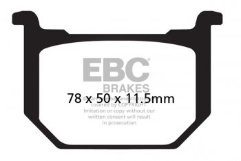 FA051 EBC BRAKES Organic тормозные колодки  SUZUKI GN, GS, GSX, GV 1980-1997 года выпуска