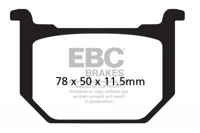 FA051 EBC BRAKES Organic тормозные колодки  SUZUKI GN, GS, GSX, GV 1980-1997 года выпуска