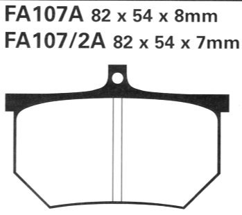 FA107/2A EBC BRAKES Organic тормозные колодки 