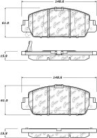 105.16540 Тормозные колодки Posi-Quiet Ceramic HONDA перед