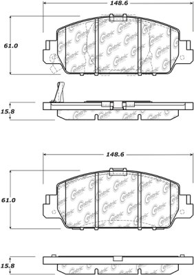 105.16540 Тормозные колодки Posi-Quiet Ceramic HONDA перед 