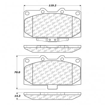 104.11820 Тормозные колодки Posi-Quiet Metallic SUBARU IMPREZA 