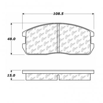 105.02990 Тормозные колодки Posi-Quiet Ceramic DODGE, MITSUBISHI ; DODGE/COLT; MITSUBISHI/MIRAGE