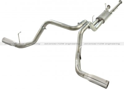 49-46014-P Afe Power Выхлопная система Cat-Back Toyota Tundra 10-14 5.7L (насадки хром-двойныеs) 