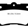 DP31586C EBC Brakes Redstuff Тормозные колодки зад. LEXUS GS300, GS430, GS450h, GS460, IS200D, IS220D, IS250