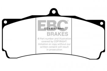 DPX2006 EBC Brakes Ultimax2 Тормозные перед BMW 3xx, X1, Z4; BMW (ALPINA) B3 выпуска 2005-2010 года