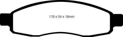 DP41698R EBC Brakes Yellowstuff Тормозные колодки INFINITI, NISSAN QX56, Armada, Titan INFINITI QX56 5.6 2004 thru 2005; NISSAN Armada 5.6 2003 thru 2004; NISSAN Titan 5.6 2003 thru 2004
