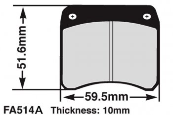 FA514A EBC BRAKES Organic тормозные колодки карт Kelgate 4 