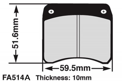 FA514A EBC BRAKES Organic тормозные колодки карт Kelgate 4 