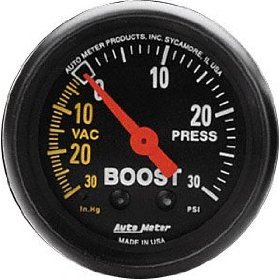 2" BOOST-VAC (давление наддува и разряжения), 30 IN. HG/ 30 PSI, MECH, Z-SERIES AUTO METER #2614 2614 Z-Series 2'' Boost Gauge