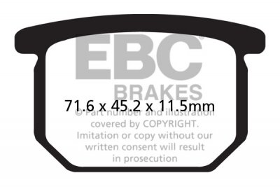 FA065 EBC BRAKES Organic тормозные колодки  SUZUKI GR, GS, GSX, XN 1980-1984 года выпуска