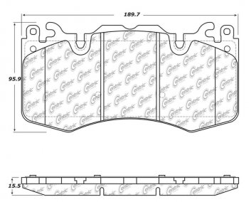 104.14260 Тормозные колодки Posi-Quiet Metallic LAND ROVER перед 
