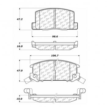 105.03090 Тормозные колодки Posi-Quiet Ceramic 