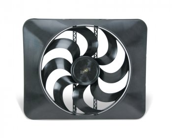 188 Flex-a-Lite Электрический вентилятор 15" черный   Fan shroud is 17.5" by 21.5" by 4 3/16" No through the core mounting with the rigid bracket mounting system 15-inch, 8 blade fan flows air up to 3300 cubic feet per minute to provide constant cooling, regardless of engine RPM Draws only 18 amps Application specific  