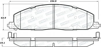 308.14000  StopTech Street Тормозные колодки Ram Задние