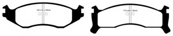 DP41249R EBC Brakes Yellowstuff Тормозные колодки CHRYSLER, DODGE, PLYMOUTH CHRYSLER Fifth Avenue Fifth Avenue 91 thru 93; CHRYSLER Imperial 3.8 92 and up; CHRYSLER LeBaron 14" Rim 2.5 Turbo 91 thru 93; CHRYSLER LeBaron 14" Rim 2.5 91 thru 95; CHRYSLER LeBaron 14" Rim 3.0 91 thru 96; CHRYSLER New Yorker 3.3 91 thru 93; CHRYSLER Town &amp; Country 3.3 (With 14 wheels) 91 thru 94; CHRYSLER Town &amp; Country 3.8 (With 14 wheels) 94 thru 95; DODGE Caravan 2.5 (14 wheels) 91 thru 95; DODGE Caravan 3.0 (14 wheels) 91 thru 95; DODGE Caravan 3.3 (14 wheels) 91 thru 95; DODGE Daytona 2.2 Turbo (with Rear Drum) 91 thru 93; DODGE Daytona 2.5 (with Rear Drum) 91 thru 93; DODGE Daytona 2.5 Turbo (with Rear Drum) 91 thru 93; DODGE Daytona 3.0 (with Rear Drum) 91 thru 93; DODGE Dynasty Dynasty 91 thru 93; DODGE Grand Caravan 3.3 (14 wheels) 91 thru 95; DODGE Grand Caravan 3.0 (14 wheels) 94 thru 95; DODGE Grand Caravan 3.8 (14 wheels) 94 thru 95; DODGE Shadow 2.5 Turbo 91 thru 94; DODGE Shadow 3.0 91 thru 95; DODGE Shadow 2.2 94 thru 95; DODGE Shadow 2.5 94 thru 95; DODGE Spirit 14 Rim 2.2 Turbo 90 thru 92; DODGE Spirit 14 Rim 2.5 Turbo 90 thru 92; DODGE Spirit 14 Rim 2.5 90 thru 95; DODGE Spirit 14 Rim 3.0 90 thru 95; PLYMOUTH Acclaim 14 Rim 2.5 91 thru 96; PLYMOUTH Acclaim 14 Rim 3.0 91 thru 96; PLYMOUTH Grand Voyager 3.0 (14 wheels) 91 thru 95; PLYMOUTH Grand Voyager 3.3 (14 wheels) 91 thru 95; PLYMOUTH Grand Voyager 3.8 (14 wheels) 91 thru 95; PLYMOUTH Sundance 2.5 91 thru 94; PLYMOUTH Sundance 3.0 91 thru 94; PLYMOUTH Voyager 2.5 (14 wheels) 91 thru 95; PLYMOUTH Voyager 3.0 (14 wheels) 91 thru 95; PLYMOUTH Voyager 3.3 (14 wheels) 91 thru 95;