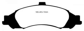 DP41721R EBC Brakes Yellowstuff Тормозные колодки перед PONTIAC GTO Ширина 184мм, Высота 60мм, Толщина 15мм