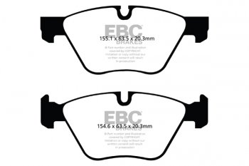 DPX2077 EBC Brakes Ultimax2 Тормозные колодки передние BMW 3 (E90), Z4 выпуска 2005-2010 года