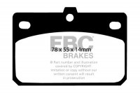 DP166 EBC Brakes Ultimax2 Тормозные колодки перед  TOYOTA Corolla