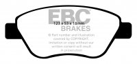 DP21965 EBC Brakes Greenstuff тормозные колодки перед. OPEL ADAM, Corsa; PROTON Gen-2, Satria Neo; VAUXHALL ADAM, Corsa