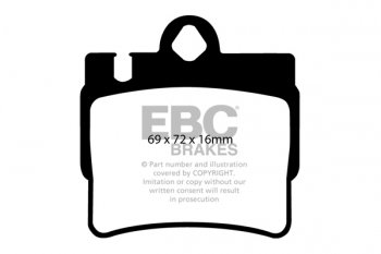DP1364  EBC Brakes Ultimax2 Тормозные колодки зад. MERCEDES-BENZ CL выпуска 1999 — 2002 года