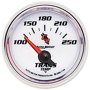 2-1/16" температура трансмиссии, 100- 250`F, SSE, C2 AUTO METER #7149 Trans Temperature