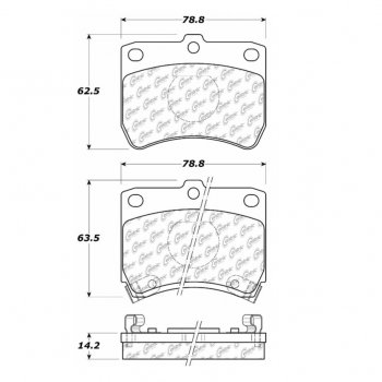 104.04020 Тормозные колодки Posi-Quiet Metallic 