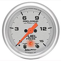 2-1/16" датчик давления топлива, 0-15 PSI, FSE, W/PEAK & WARN AUTO METER #4367