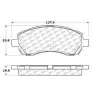 106.07220 Тормозные колодки PosiQuiet Extended Wear 1997-2001 for Subaru Impreza, Legac