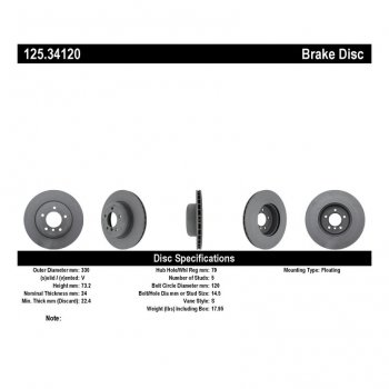 125.34120 Тормозные диски Premium BMW перед 