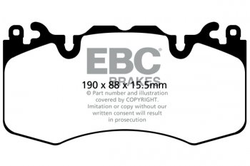 DP62064 EBC Brakes Greenstuff тормозные колодки перед. LAND ROVER Discovery, Range Rover выпуска 2009-2022 года