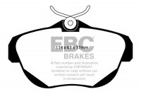 DP21962 EBC Brakes Greenstuff тормозные колодки зад CITROEN C6